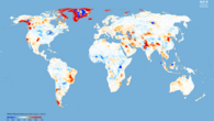 Weltkarte der Wasserverfügbarkeit