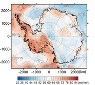 Heat flow model of Antarctica