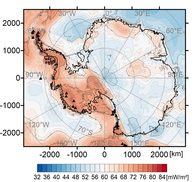 Heat flow model of Antarctica