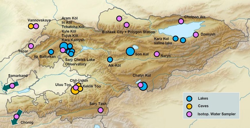 Sites of the Kyrgyz Republic currently under investigation in section 4.3