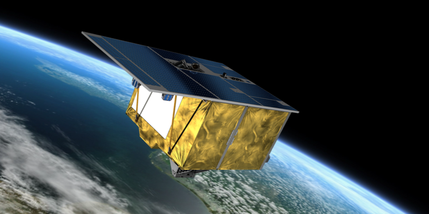 The EnMAP satellite flies around the earth - animation