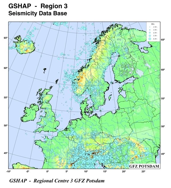 GSHAP Region 3 seismicity data base