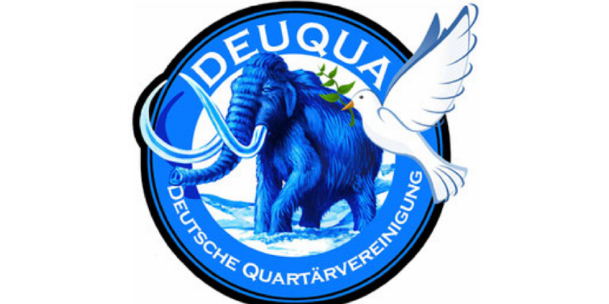 DEUQUA Logo mit Mammut und Friedenstaube