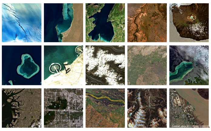 Satellite images of the EnMap mission