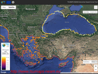 Tsunami hazard probabilistic maps created using the method of instant tsunami modeling with surface Green’s functions.