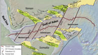 Diese Karte zeigt den Golf von Aden.