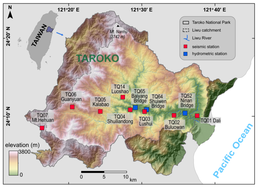 [Translate to English:] Überblickskarte Relief des Taroko Nationalparks