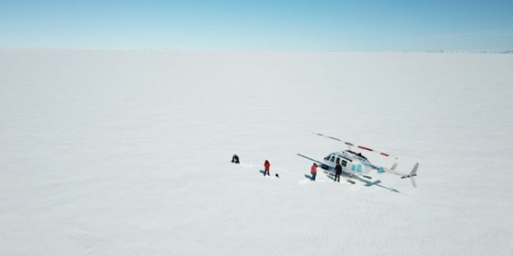 This picture was taken during the month of June 2022, while we – Helen Feord, Liane Benning, Katie Sipes (Aarhus University, Denmark) and myself – were taking snow, ice and air samples from the South Greenland Ice Sheet, near the QAS-U weather station.