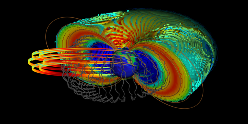 Illustration of the Van Allen radiation belt