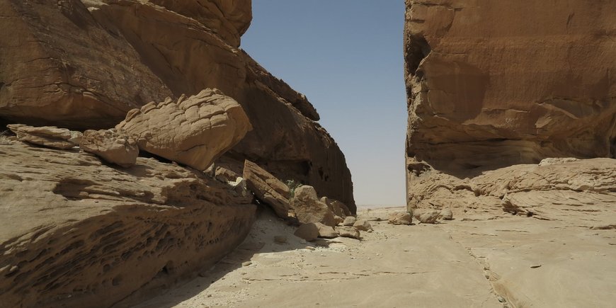 Sandsteine der Saq Formation, 25 km südlich von Tayma