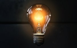 Glühbirne als Symbol für Idee