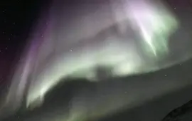 Polar lights over Greenland