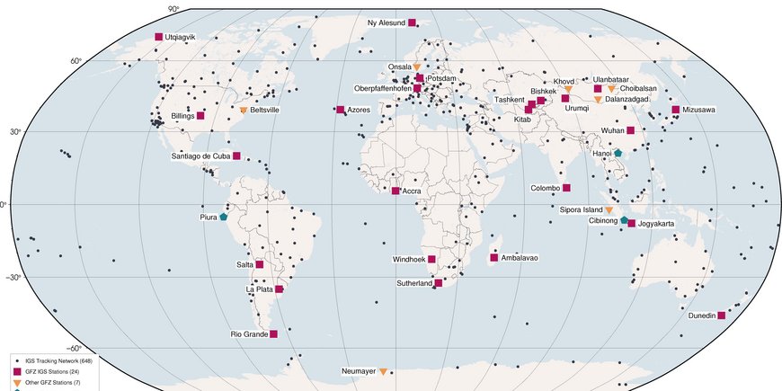 Globales GNSS-Netz des GFZ 2024