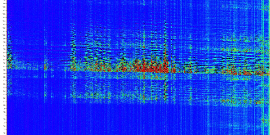 Screenshot eines Erdbebensignals (Computer)
